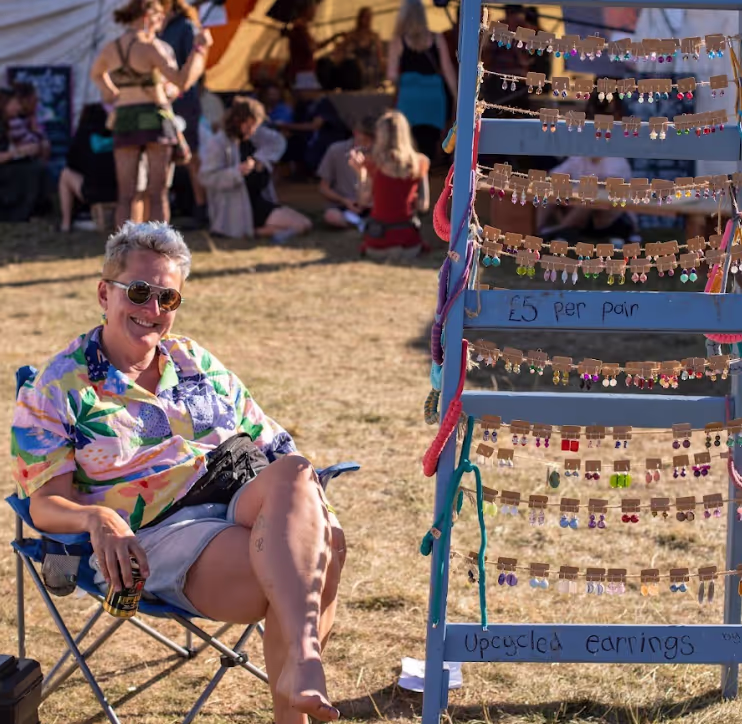 Green Gathering - earring stand