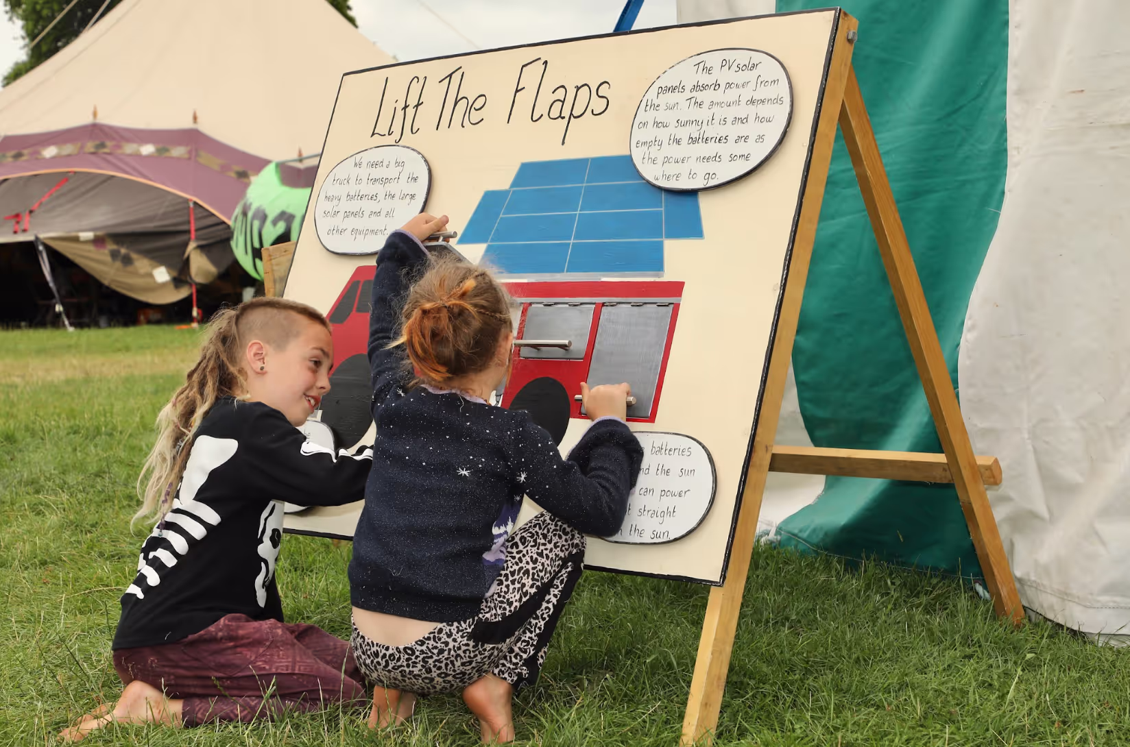 Green Gathering - kids learning about solar power